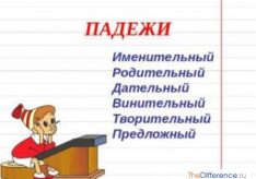 Отличие винительного падежа от именительного