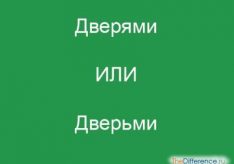 Как пишется правильно: дверьми или дверями?