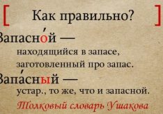 Как пишется правильно: запасный или запасной?